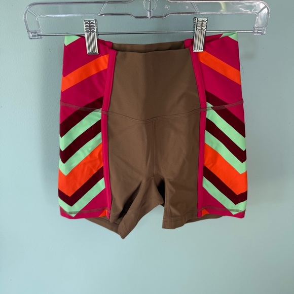 Free People Movement By Free People Never Better Color Block Bike Shorts Size XS - Picture 4 of 8